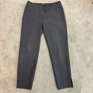 Brunello Cucinelli gray flat front ankle length slim fit dress pants side zip 10